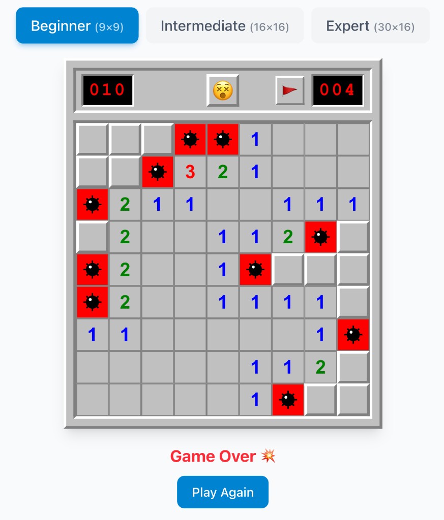 MinesweeperAI Game Screenshot