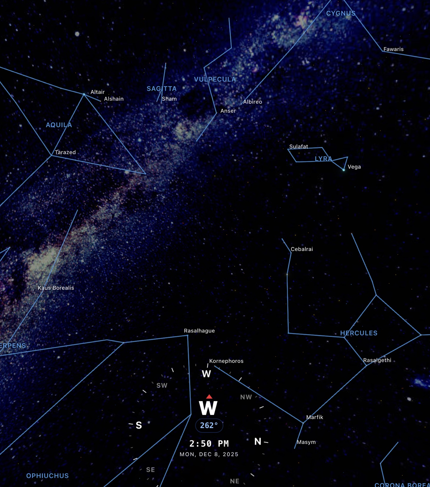 Planisphere App Screenshot